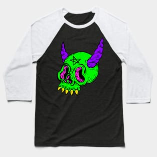 Devil skull Baseball T-Shirt